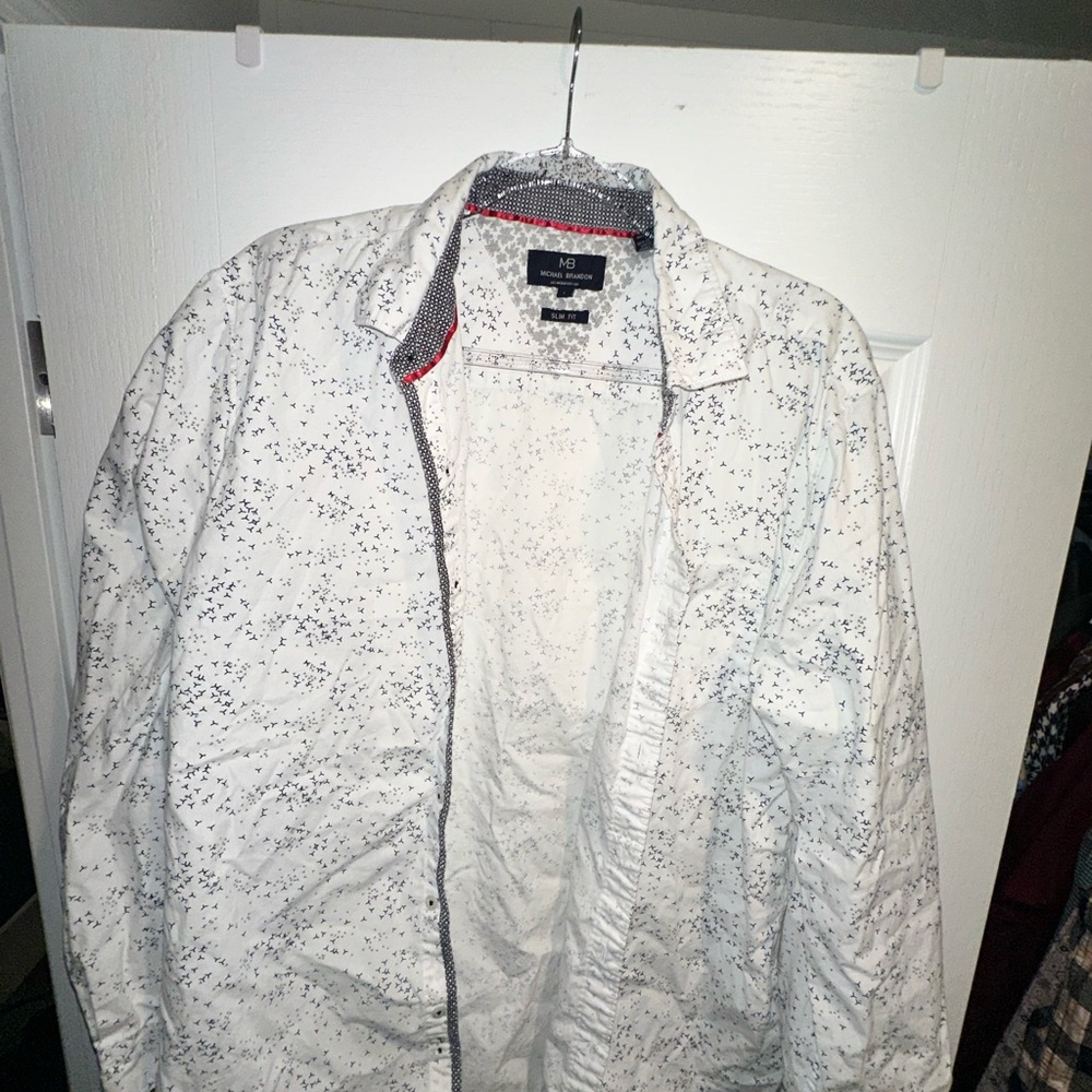 Michael Brandon Black and White Patterned shirt